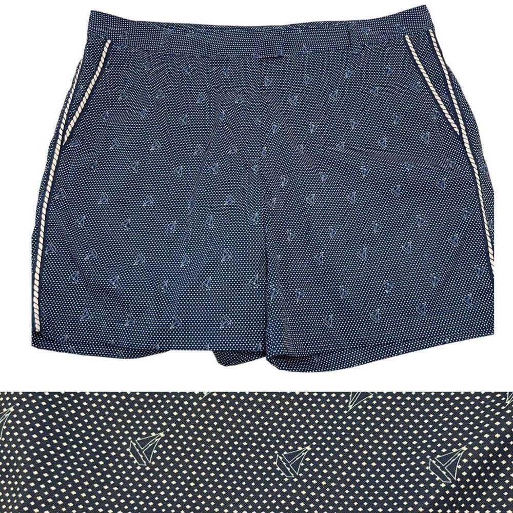 Lady Hagen Womens Sz 16 Golf Pickle ball Bermuda Shorts Stretch Nautical Boat